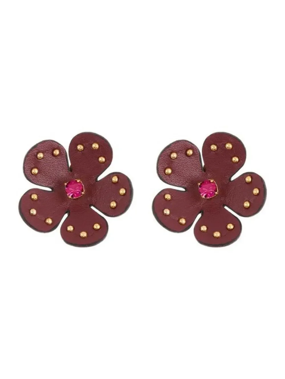 Kate Spade Blooming Bling Studded Leather Earrings